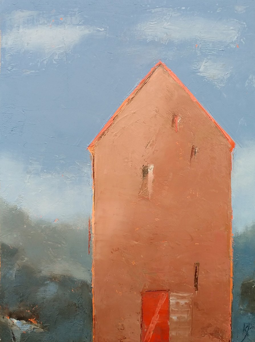 House With a Red Door by Kestutis Jauniskis