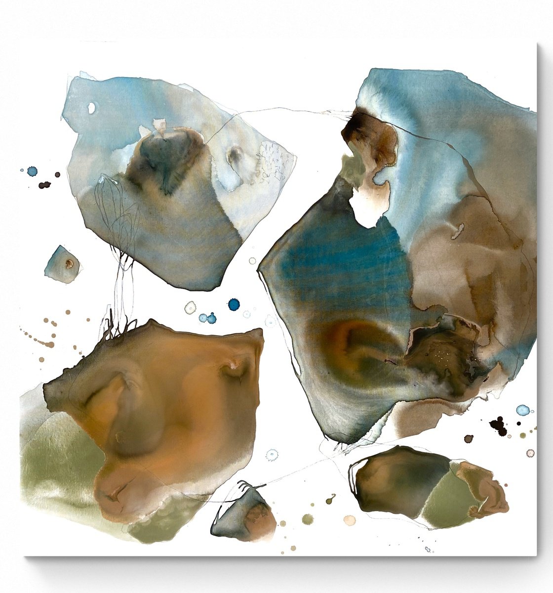 Abstract Painting By Cristina Dalla Valentina, 35 X 35, Inner Conversations 4, Original Artwork