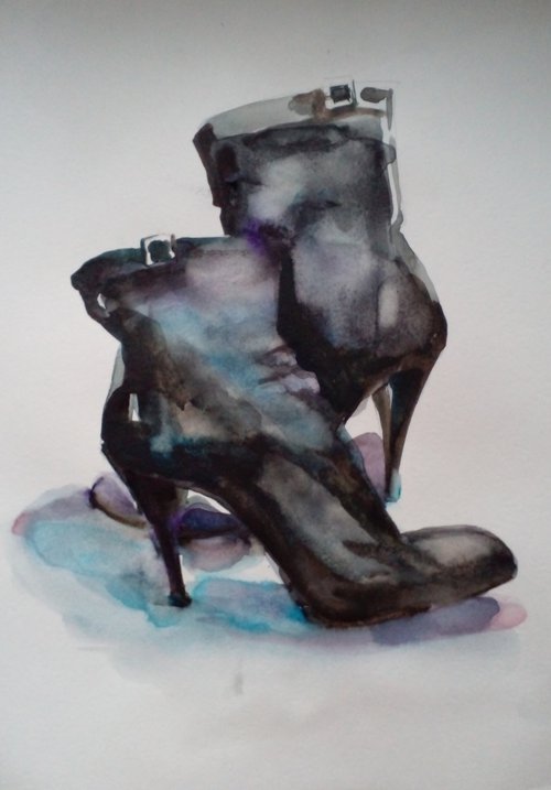 Vintage heel boots by Oxana Raduga