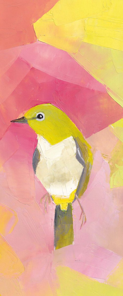 Bird in colorful garden #10 by Olha Gitman