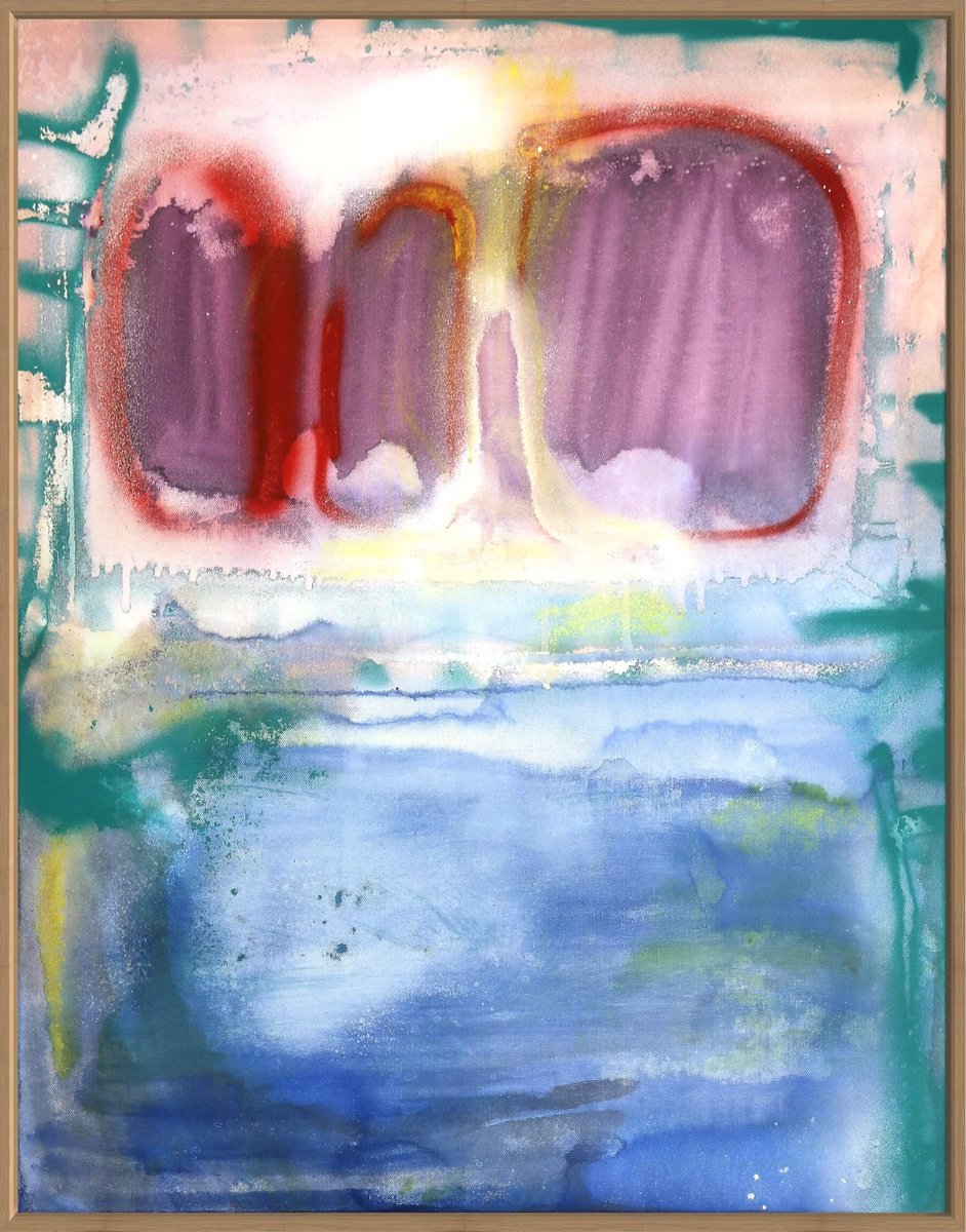 Abstract Landscape Acrylic Painting By Evgenia Makarova, 28 X 35, Unknown Abstract Place Ii, Original Artwork