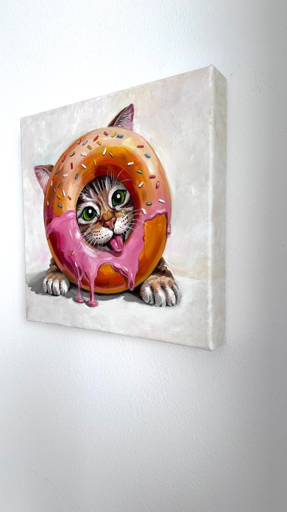 Cat in a Donut