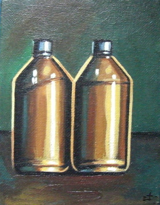 oil painting Nature morte (les jumeaux)