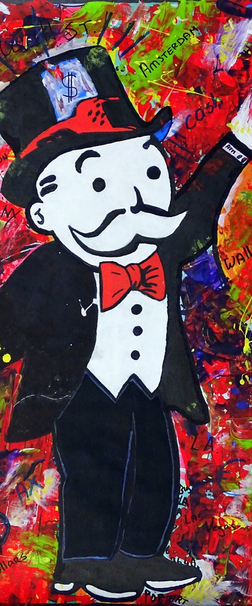 Monopoly man in Amsterdam by Conrad  Bloemers