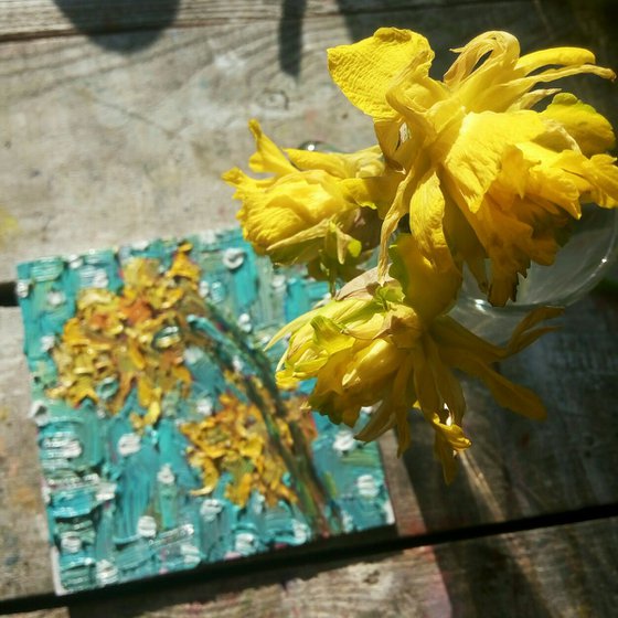 Three daffodils