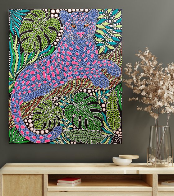 Leopard in the Lush Garden