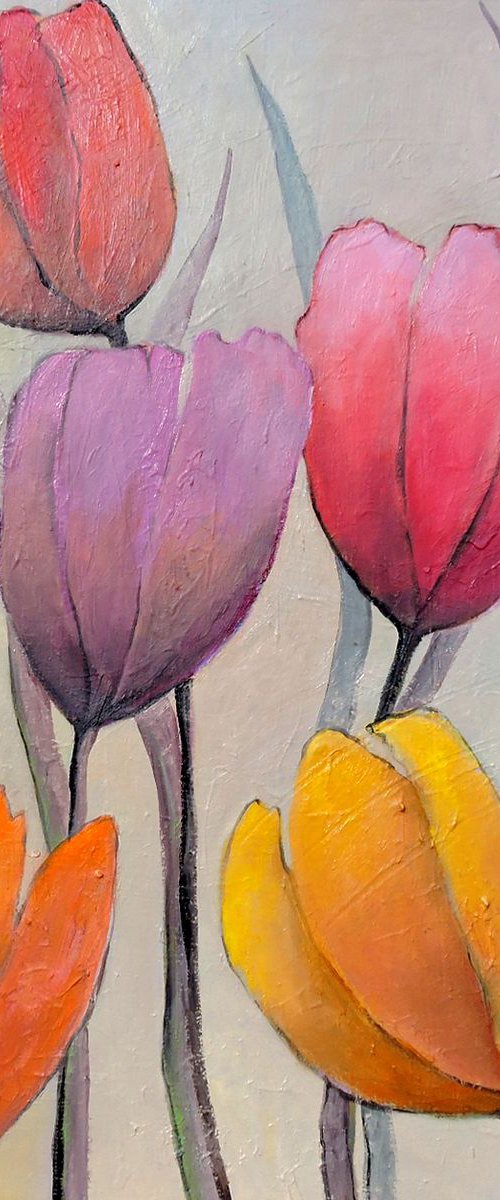 Spring with Tulips by Veta  Barker