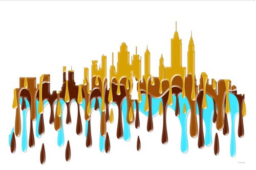 New York City, New York Skyline YBB by Marlene Watson