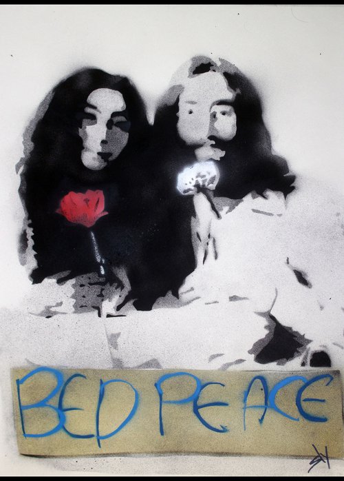 Popiconic moment 6: Bed Peace. (On plain paper). by Juan Sly