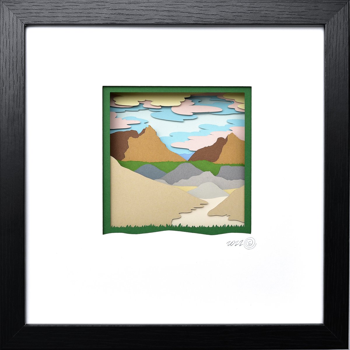 Landscape Sculpture By Olga Skorokhod, 10 X 10", Badlands National Park, Original Artwork