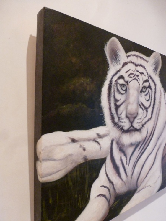 White Fire Bengal Tiger By Jane Moore Artfinder