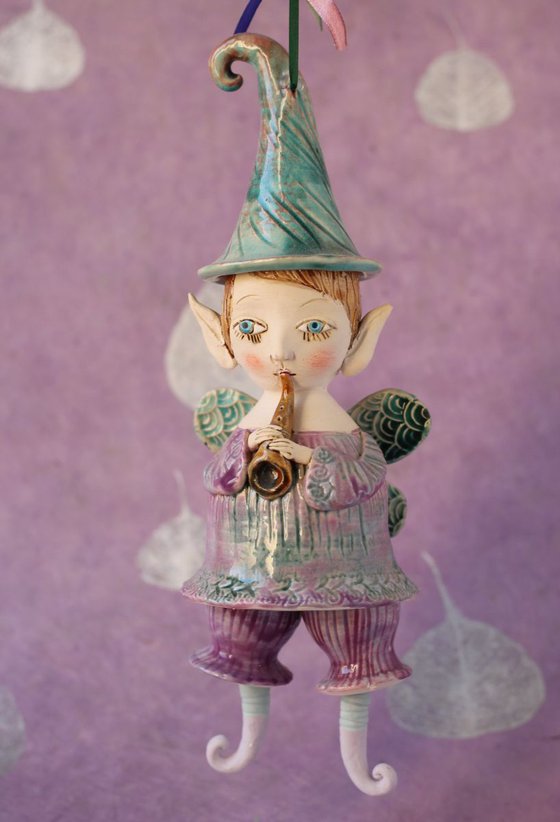 Cobweb - fairy from the Midsummer Night's Dream Ceramic illustration project by Elya Yalonetski