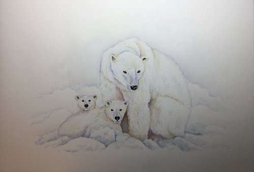 Polar Bear family by Sabrina’s Art