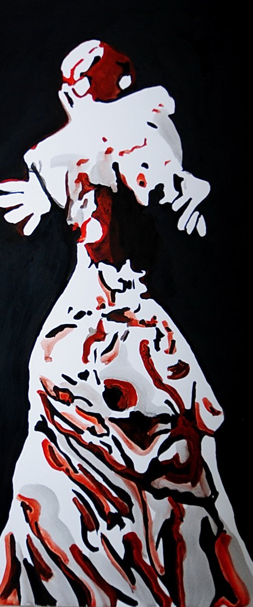 Flamenco dancer / 60 x 31 cm by Alexandra Djokic