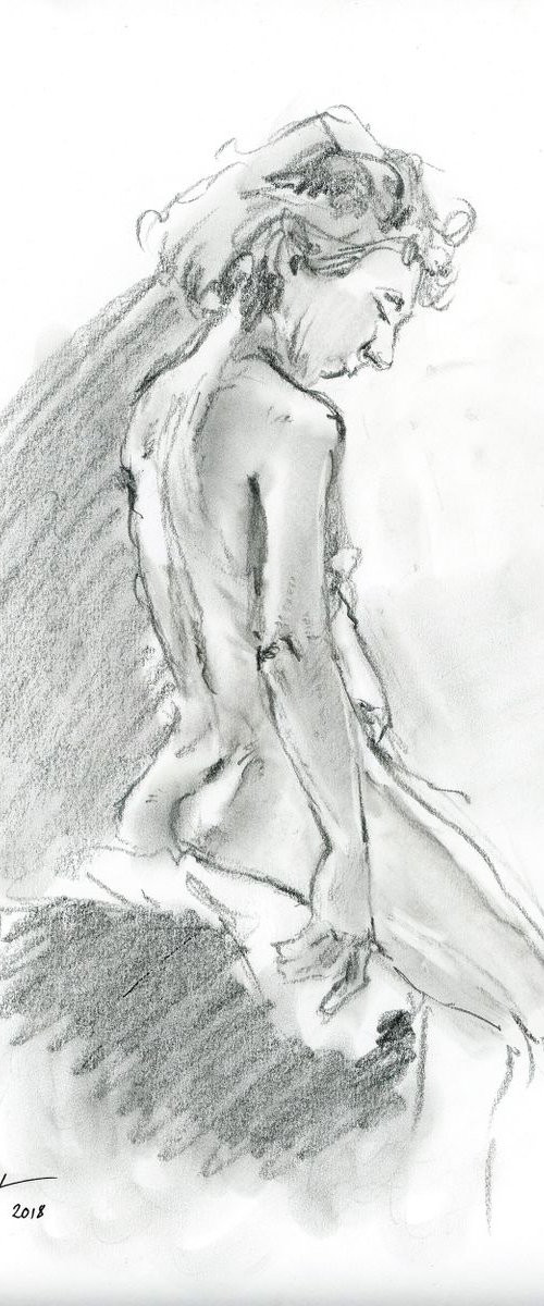 Seated Nude by william hallett