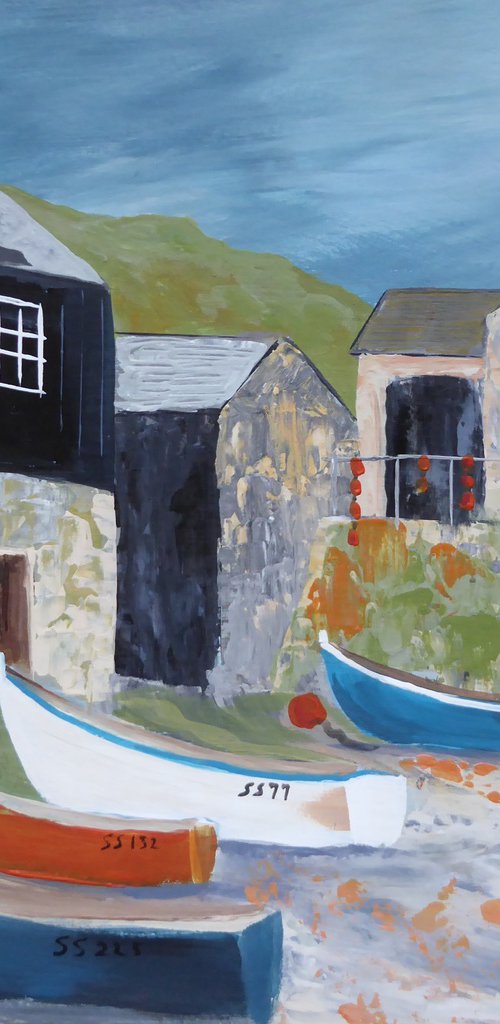 Sennen Boats by Elaine Allender