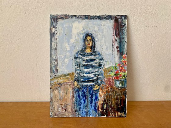 Girl in a striped shirt