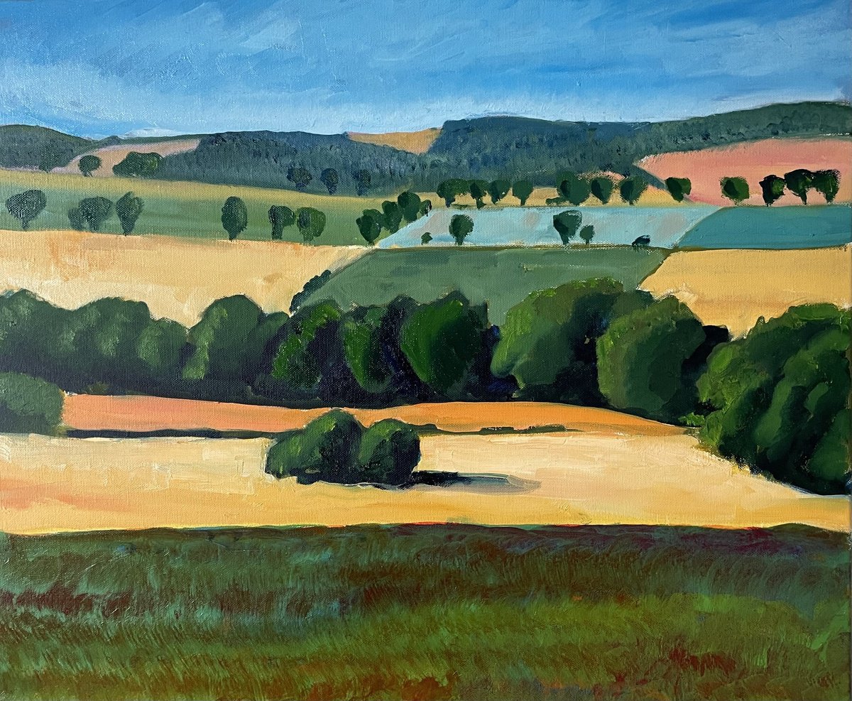Fife Landscape Near Cupar By Stephen Howard Harrison, 24 X 20, Artwork For Sale On Artfinder