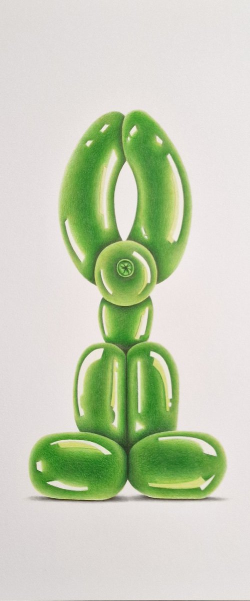 Green Balloon Dog by Daniel Shipton