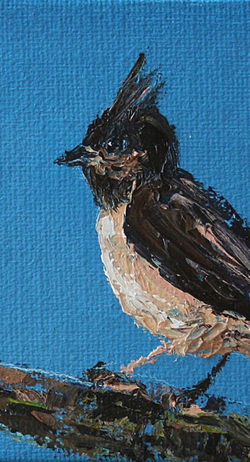 Mini Bird 02 / FROM MY A SERIES OF MINI WORKS BIRDS / ORIGINAL OIl PAINTING by Salana Art