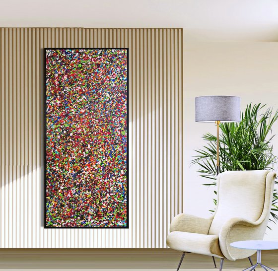 VIVID  POLLOCK,   XL,  framed