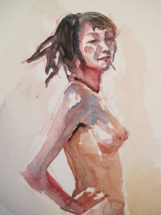 Standing female nude