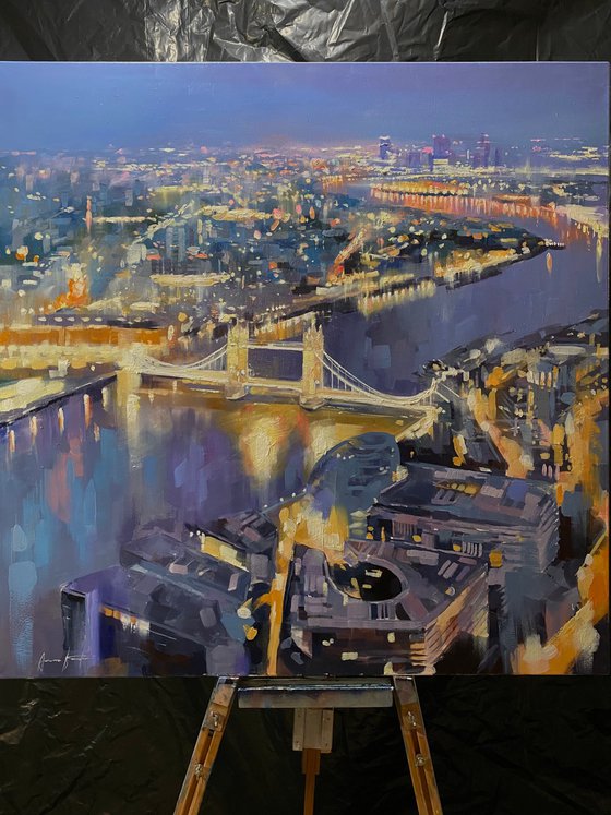 "London lights"original oil painting