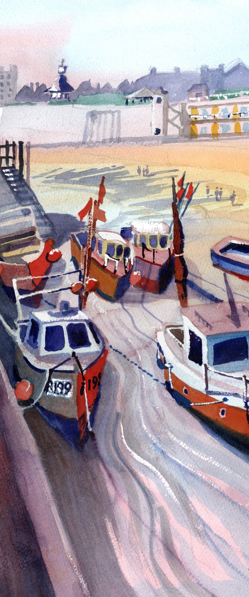 Boats at Viking Bay, Broadstairs by Peter Day