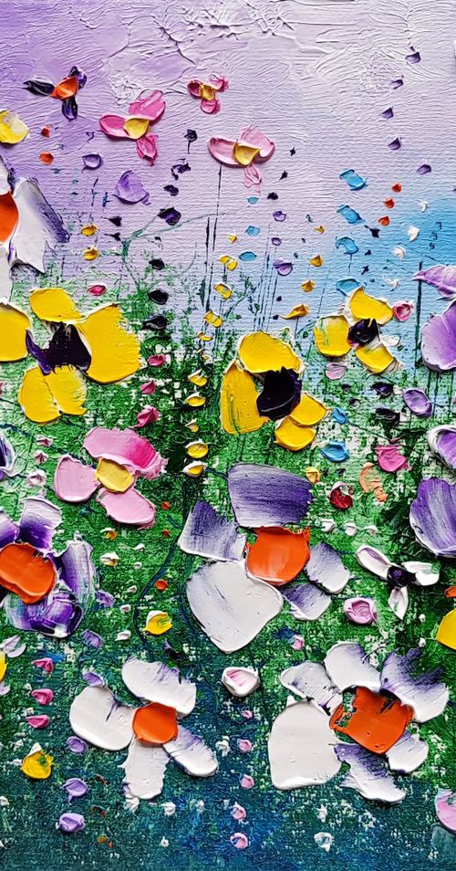 "Stormy Meadow Flowers in Love" by Phil Broad