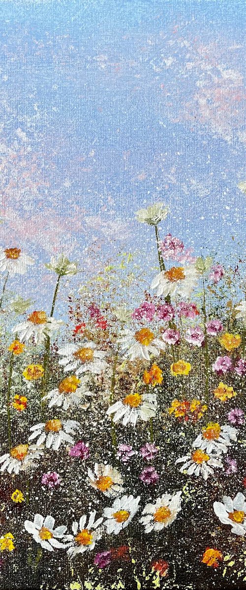 Best meadow flowers - original flowers meadow hot summer gift by Tanja Frost