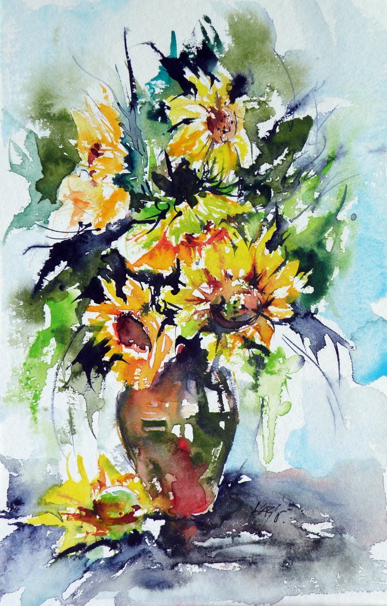 Sunflowers by Kovacs Anna Brigitta