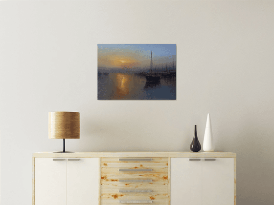 Harbor in the evening calm