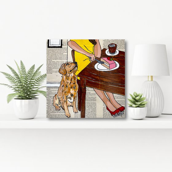 Dog Days Coffee and Cake 30cm x 30cm