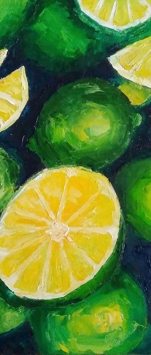 Still life with lemons limes by Yulia Berseneva