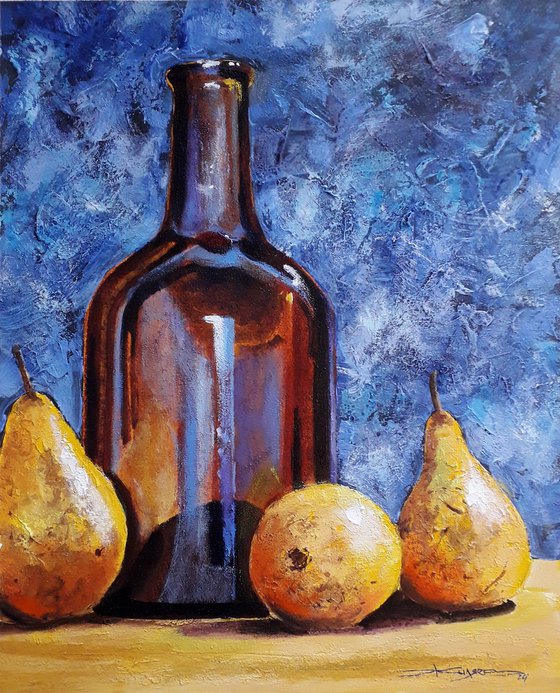 Still life with pears