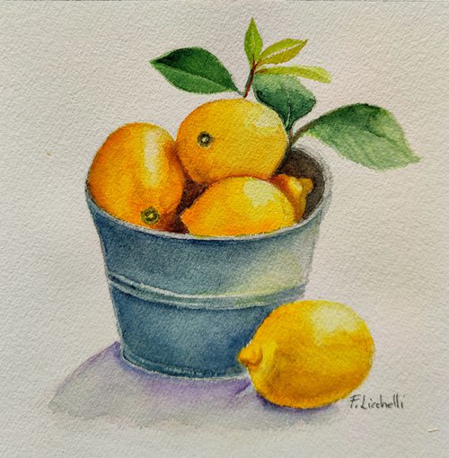 Basket of lemons by Francesca Licchelli