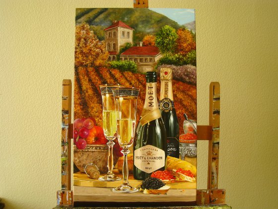 Autumn Vineyards and Champagne