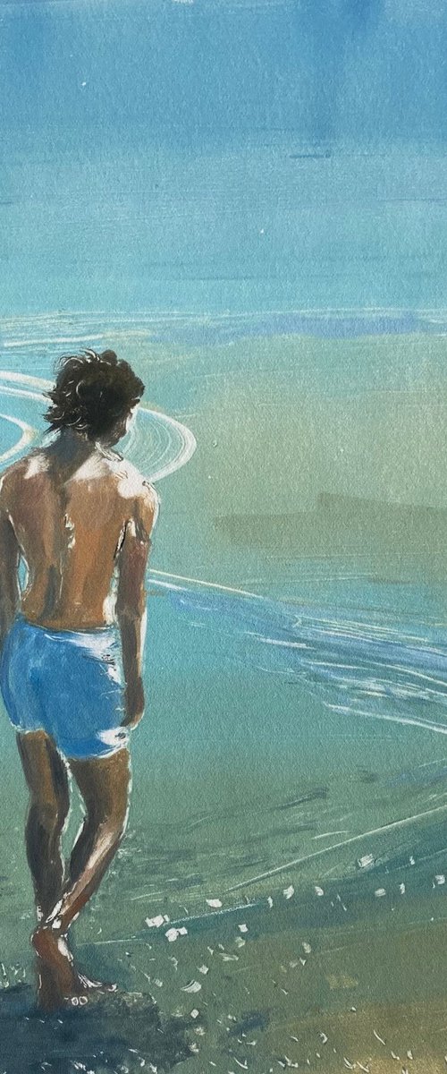 Beach Boy, Noon by Rebecca Denton