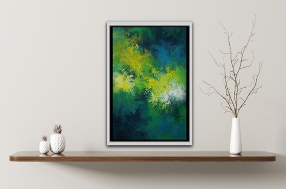 Abstract Blue and Green 24 x 36