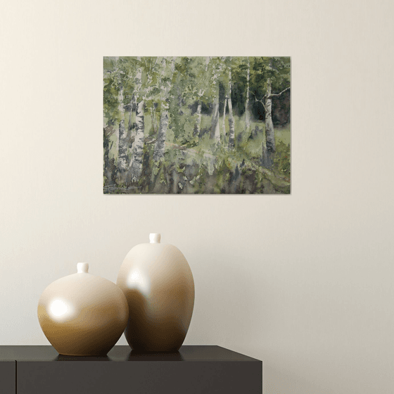 landscape with birch