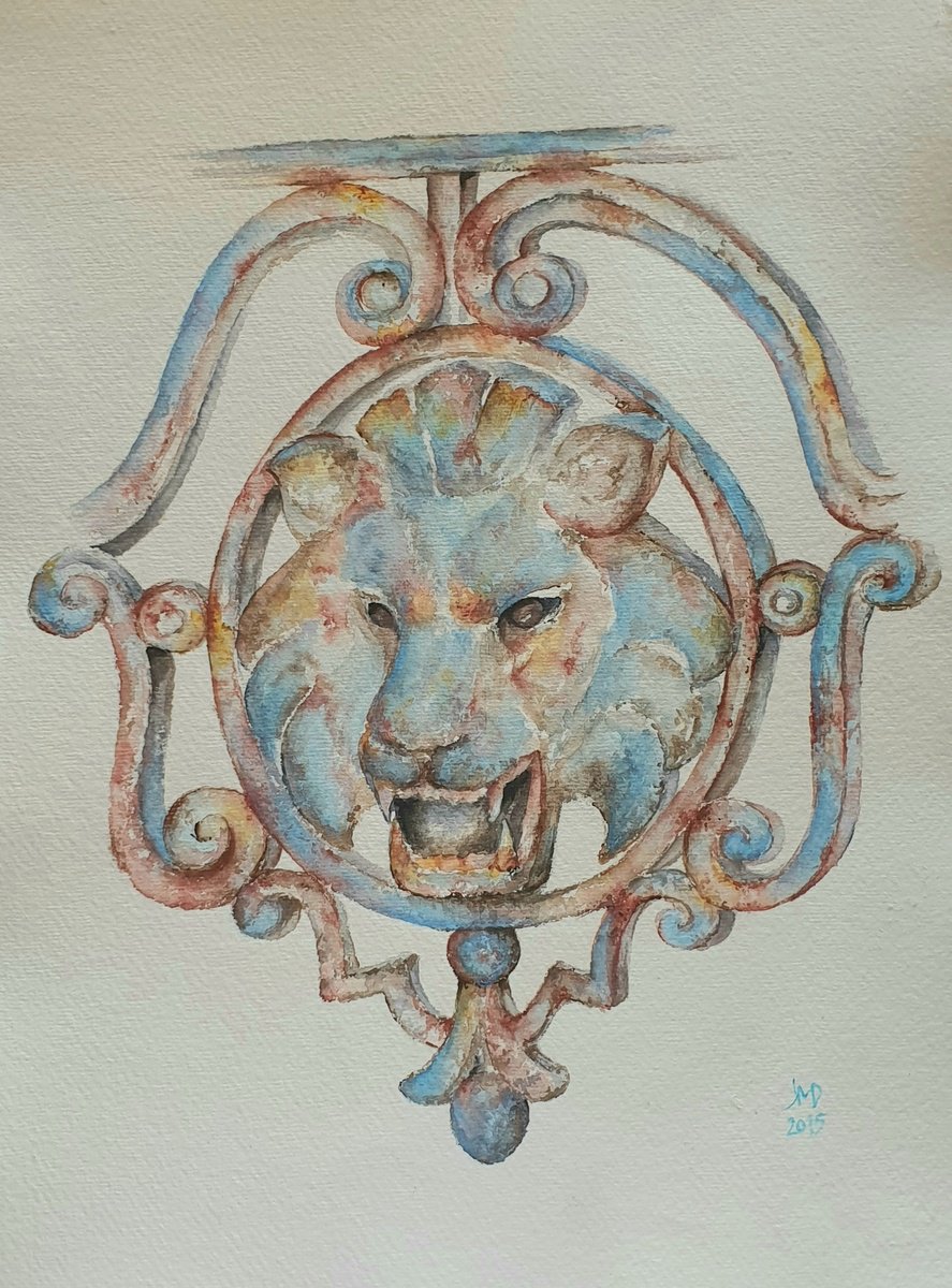 Graphic Still Life Watercolour By Ksenia June, 12 X 16", Nostalgie Series - Afterlife, Original Artwork