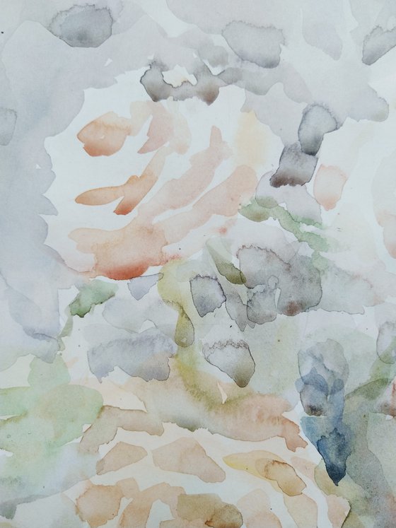 Bouquet of roses. Original watercolour painting.