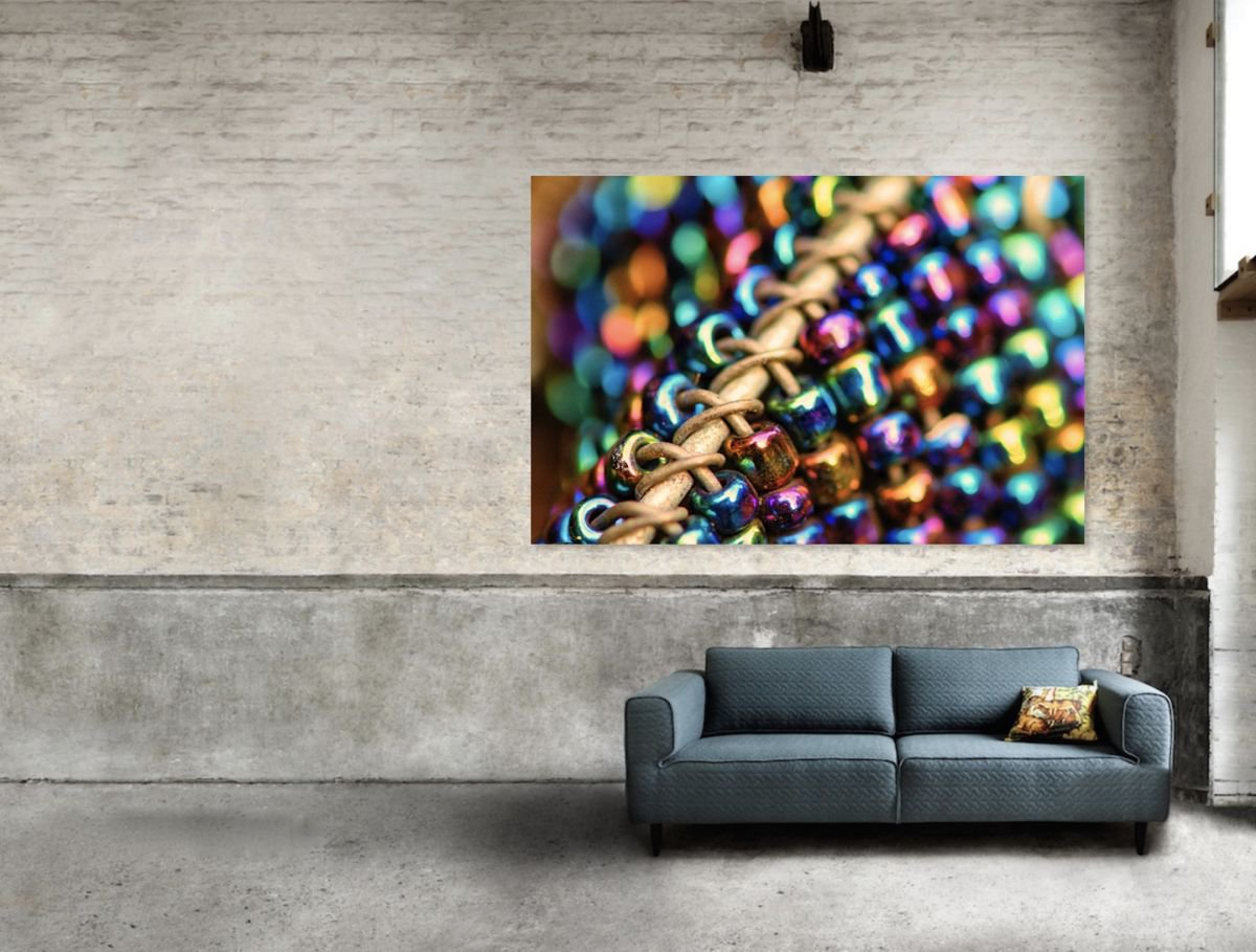 Geometric Abstract Photograph By Marc Ehrenbold, 40 X 30", Beads, Original Artwork