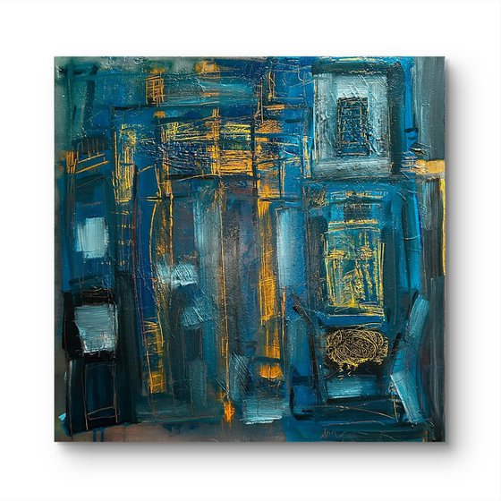 between the walls