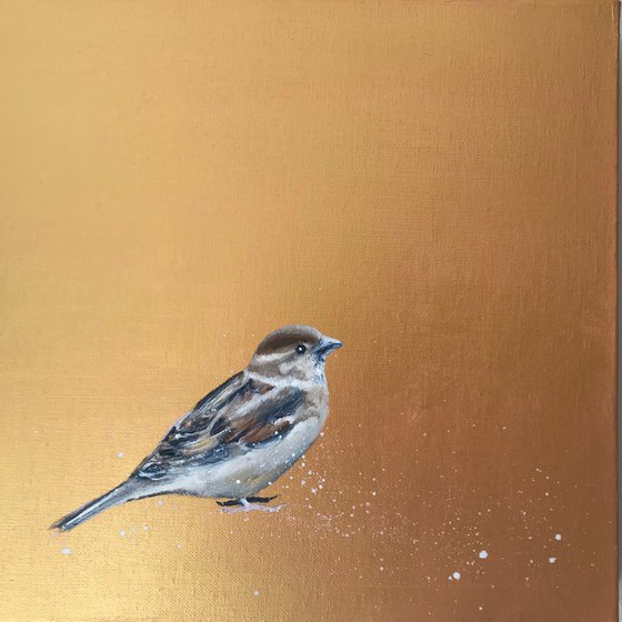 My Little Sparrow ~ on Gold