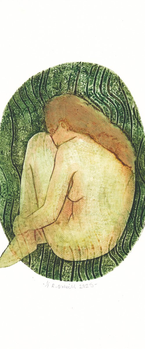 Seated female nude by Rory O’Neill