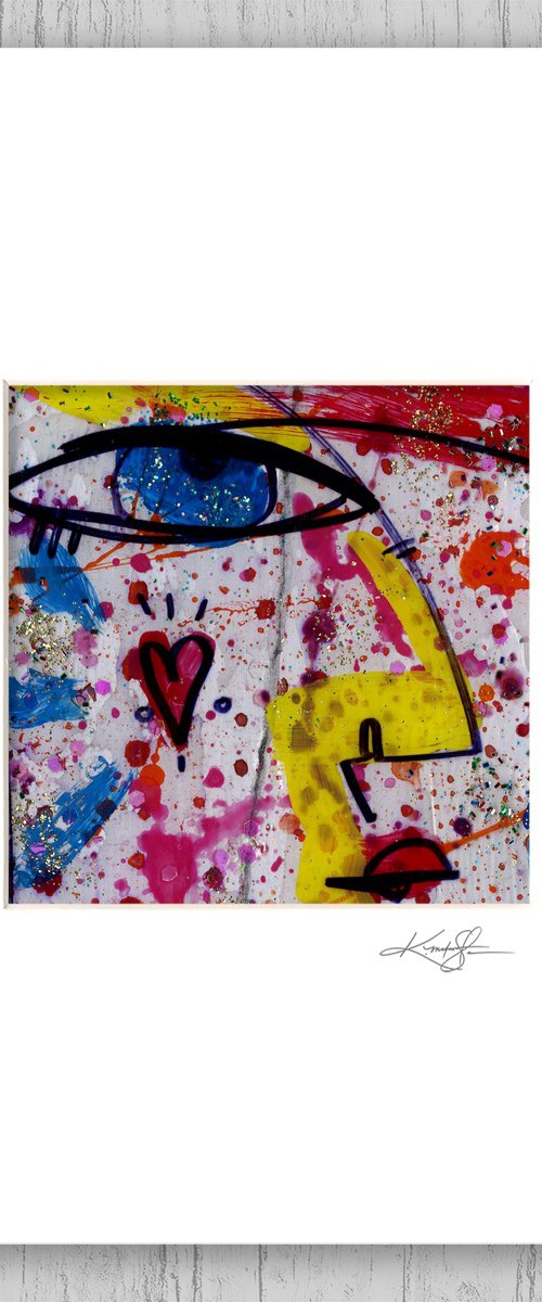 Mixed Media Funky Face 21 by Kathy Morton Stanion