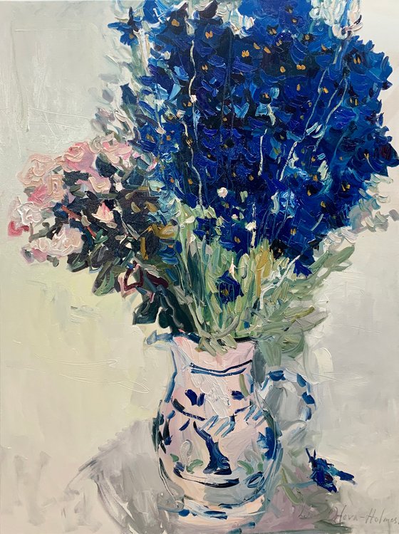 Jug of flowers.