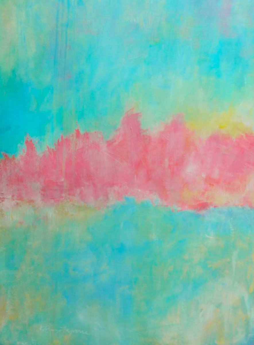 Abstract Acrylic Painting By Kate Marion Lapierre, 18 X 24", Mirage, Original Artwork