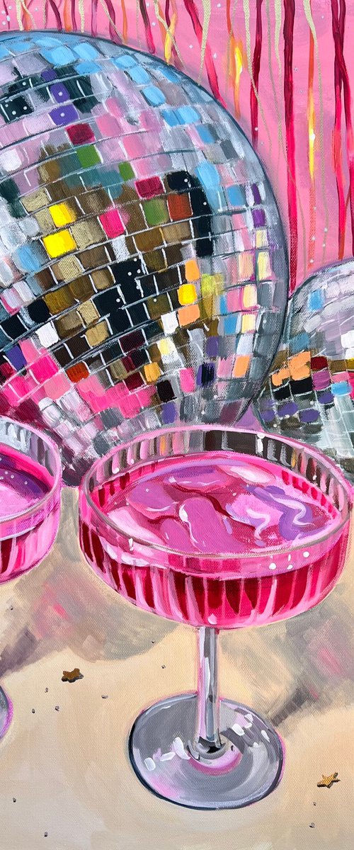 Still Life with Disco Balls and Cocktails by Victoria Sukhasyan